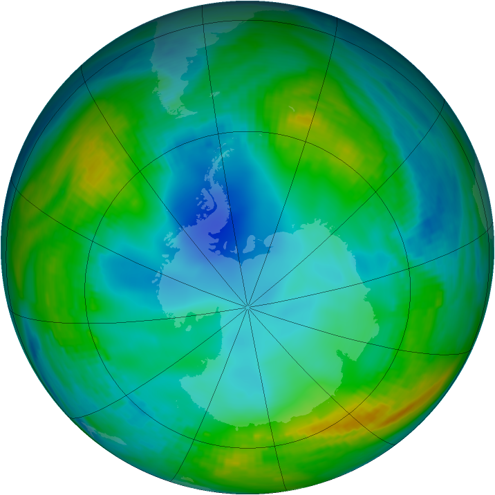Antarctic ozone map for 24 May 1979